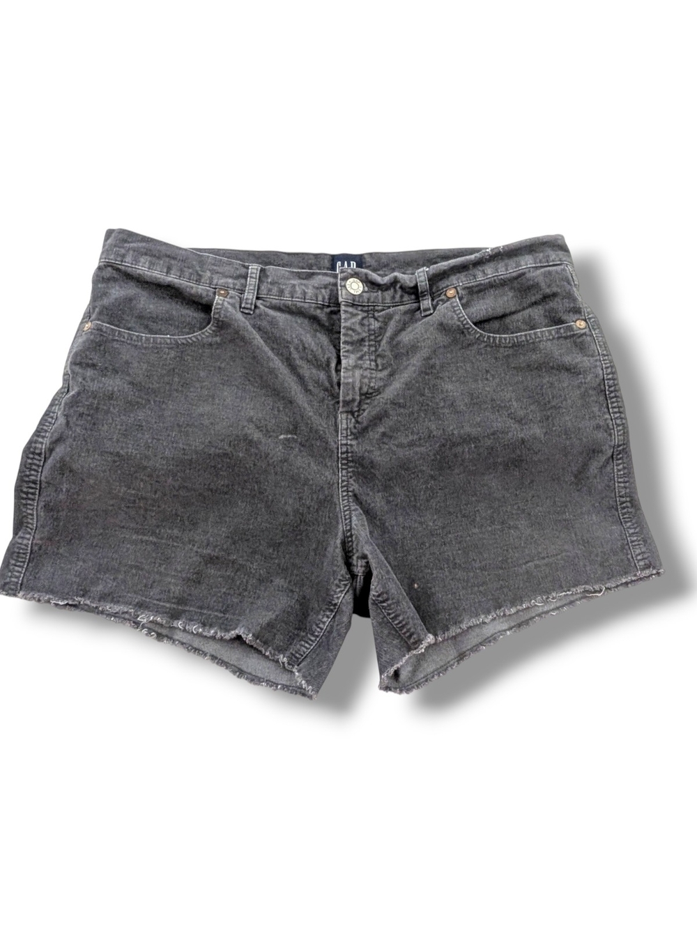 GAP Gray Corduroy Cutoff Shorts, Vintage Style, Size 16